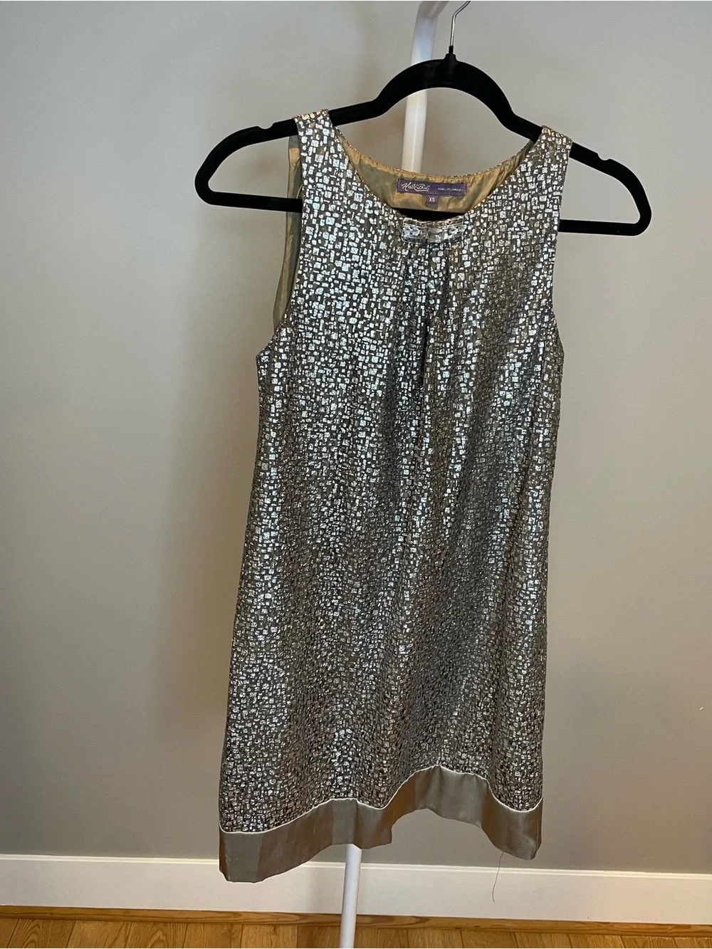 Hale Bob Embellished Metallic Tunic Dress - XS